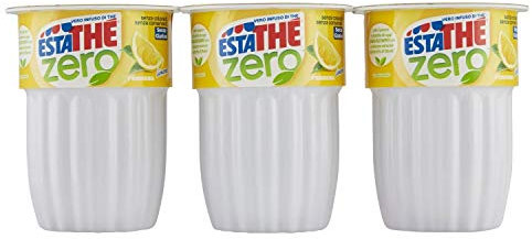 18x Ferrero Estathe Limone Zero Eistee Zitronentee - Aufguss Erfrischendes Getränk ohne Zucker brick 20cl mit Stevia-Extrakt