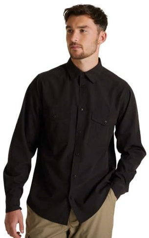 Craghoppers Expert Kiwi Long-Sleeved Shirt, Black, Size L