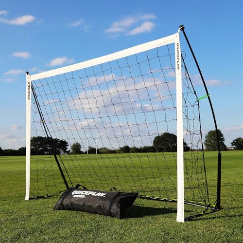 QUICKPLAY KICKSTER Youth Football Goal - 1.5x1m (5x3ft) Ultra-Portable Football Net for Kids & Target Training - Quick Setup Garden Goal for U5's - Includes Easy Assembly & Carry Bag
