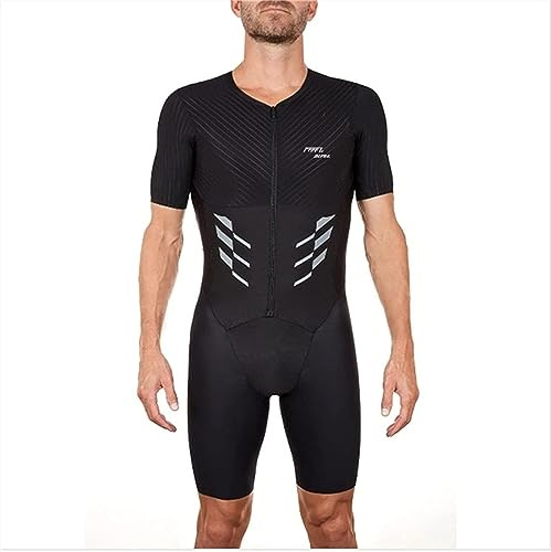 FFFF & OLFEH Triathlon Tri Costume, Trifonction Hommes sans Manches Combinaison Triathlon, Respirant SéChage Rapide Ensemble Body pour Le Cyclisme de Sport en Plein Air