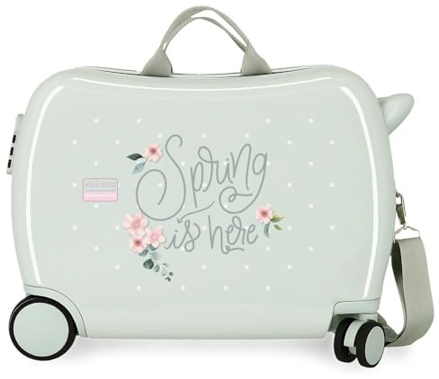 Roll Road Spring is Here Maleta Infantil Verde 50x38x20 cms Rígida ABS Cierre de combinación Lateral 38L 1,8 kgs 2 Ruedas Equipaje Mano