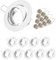 EDISHINE 10 Pack GU10 Downlights for Ceiling, Round Brushed Metal Frame, Recessed Spotlights Fitting, GU10 Light Mounting Frame Trim Ring, 90mm Bulb Halogen Light Fitting White