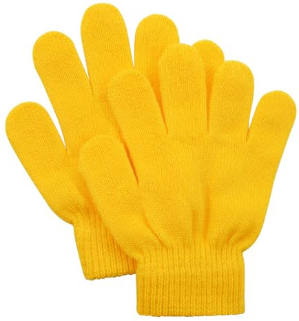 PONCEAU Winter Handschuhe Kinder Magische Handschuhe Gestrickte Handschuhe Fäustlinge kinder Warme Handschuhe 4-11 Jahre