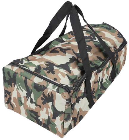 OVAQUIXI Fishing Tackle Bag, Waterproof, Bait Boat Storage Case, 61 x 30 x 20 cm, Camouflage