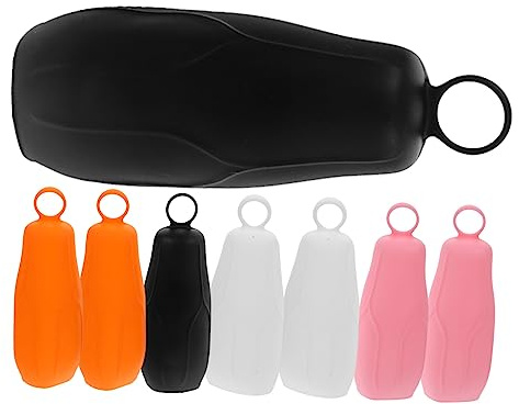 Healvian Copri Bottiglie da Viaggio in Silicone 8 Pezzi, Coperture Elastiche Riutilizzabili per Contenitori Refill, Design Semplice Anti-perdita per Articoli da Toeletta