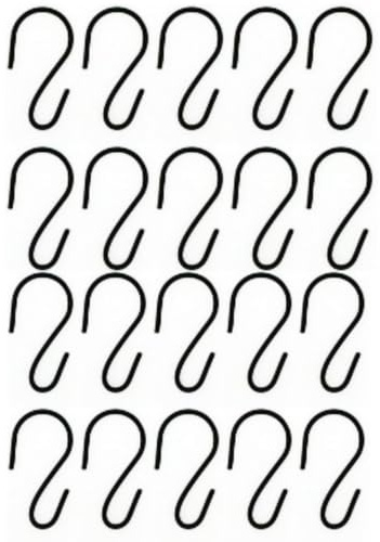 20PCS Mini S Hooks - Black Stainless Steel Hanging Hooks - Heavy Duty S Shaped Hooks for Home, Kitchen, Office, Workshop, Bathroom, Bedroom, Jewelry, Keys & Crafts