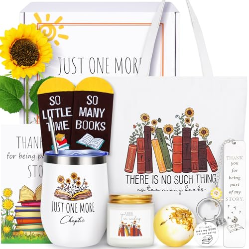 Fortuning's JDS 12PCS Book Lovers Gifts for Women,Gift for Book Lovers Bookish Gifts for Readers for Ladies Birthday Bookish for Readers Teachers,Librarians Appreciation Present,Bookworms,Mothers Day
