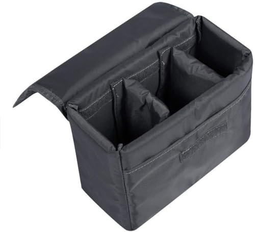 S-ZONE Wasserdicht Stoßfest Praktisch Faltbar Gepolstert DSLR SLR TLR Kameraschutz Einsatz Tasche Objektiv Kamera Grau, 22,9 x 17,8 x 10,2 cm, M, Praktisch und praktisch
