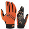 INBIKE MTB Handschuhe Herren Fahrrad Freizeit Vollfinger Lang Fahrradhandschuhe Sommer Atmungsaktiv Touchscreen Radhandschuhe Für Moutainbike Downhill Motocross Rennrad Radsport Orange XXL