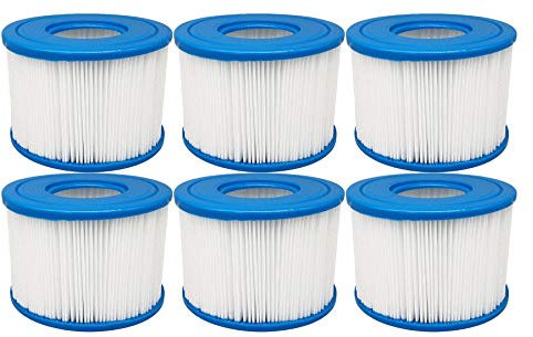 AquaHouse Size VI Filter Cartridge compatible with Lay-Z-Spa hot tub Bestway Flowclear filter pumps (6 Pack)