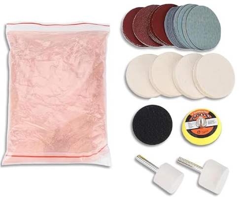 Windshield Scratch Remover Set Glass Polishing Kit Abrasive Discs Polish Pads for Any Windscreen Rear or Side Windows
