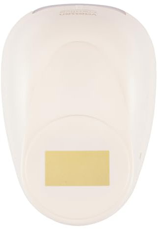 Vaessen Creative Craft Paper Punch - Rectangle - 1,8 x 3,3 cm - Circle Cutter for Crafting and Card Making, White/Pink