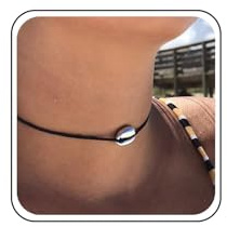Inilbran Boho Collar Gargantilla De Terciopelo Negro Collar De Concha De Cauri De Plata Gargantilla Collar De Gamuza De Terciopelo De La Vendimia Collar De La Cadena De Gamuza Negro Gótico Collar De