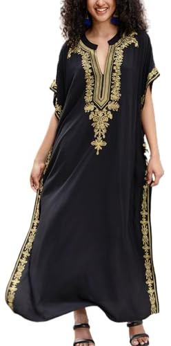 ZaisuiFun Kaftan Kaftan Dam Lång Sommar Kaftan Plus Storlek Elegant Klänning Strandöverdrag Maxi Strandklänning Boho Tunika, Färg 12, one size