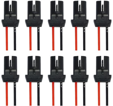 L & P Car Design 10x T10 W5W Fassung Stecker Lampenfassung Standlicht Parklicht Glas Sockel Glassockel Stecksockel W3W WY5W W2,1X9,5D für Lampen Glühlampen Glühbirnen