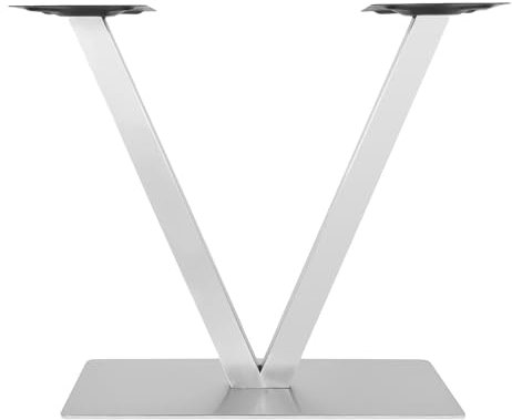 Tagtuell Patas de Mesa de Acero Inoxidable - Estructura de Diseño en Forma de V, DIY, Marco y Patines - 70 cm
