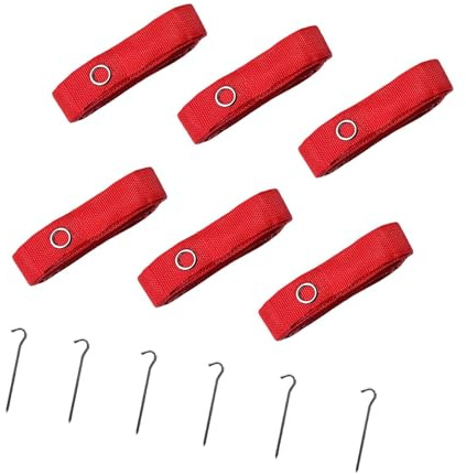 Dickly 6X Líneas de Voleibol de Playa, Accesorios de Entrenamiento de Campo de Borde, líneas de bádminton Rojas de 800 cm de Largo, Marcador de líneas para