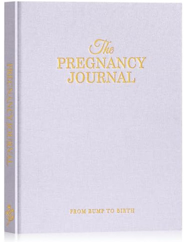 Lanpn My Pregnancy Journal Memory Book for First Time Mom, 156 Page Pregnant Announcement Must Have Planner Scrapbook, Pregnancy Tracking Diary Mom to Be Keepsake Gift for Expecting New Parent Purple