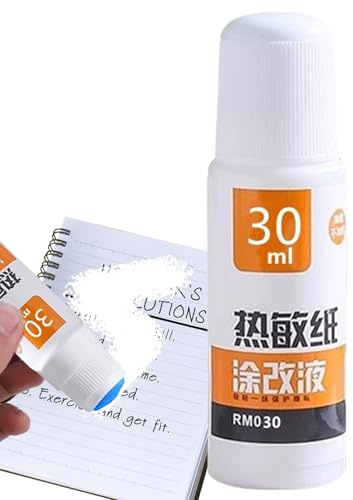 Termiskt pappersskyddsvätska | Korrigeringsvätska för termiskt papper - 55 ml/30 ml bärbar concealer för pojkar och flickor
