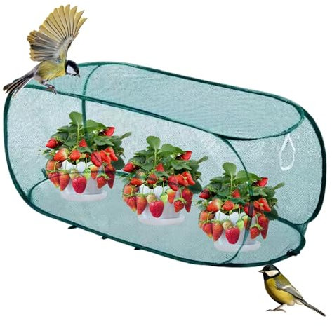 Dmuzsoih Cubierta de Malla para Plantas | Cubiertas Pantalla Grandes para Plantas - con Malla de Alambre de Acero Antiinsectos, Antipolvo, Antihielo y Antipájaros para Árboles Frutales, Arbustos de