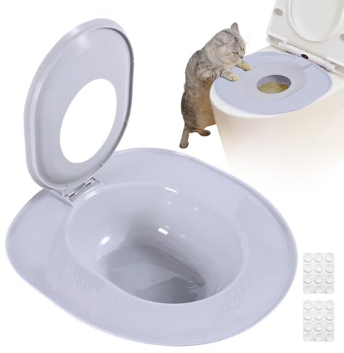 Bandeja de Entrenamiento para Inodoro para Gatos, 39 x 36 x 10 cm, gestión Inteligente de residuos, Caja de para Gatitos de Polipropileno con Bordes Antideslizantes, Entrenador de Inodoro