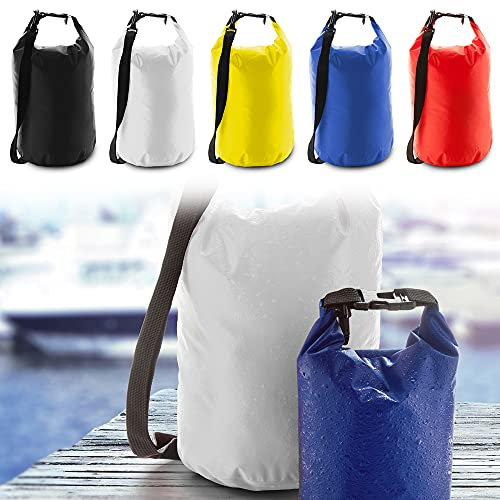 Anteva – Seesack wasserdicht aus reißfestem Polyester | Größe: ø18,5 × 36 cm | mehr als 10 Modelle | Boot Kajak Kanu Angeln | Farbe: weiß (weiß)