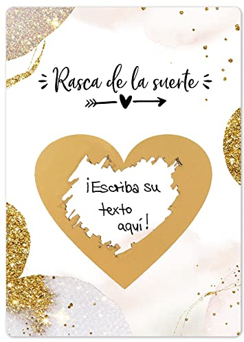 Joli Coon Tarjeta de rascar para escribir sobre ti mismo - Rasca de la suerte para escribir