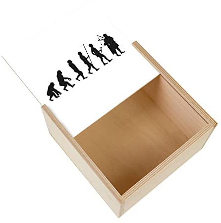 Fabulous Box aus Holz – Evolution Dudelsack Irland Instrument Musiker (11 x 11 x 3,5 cm)