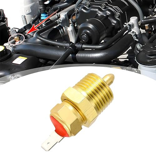 BESULEN Interruptor de temperatura para ventilador de coche, interruptor de temperatura ajustable de 200 a 185 grados, interruptor de sensor de refrigeración de motor eléctrico de cobre con rosca de