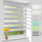 Homland Doppelrollo Klemmfix ohne Bohren B50 x H200 cm(Stoffbreite 45cm) Grau, Duo Rollo, Rollo Klemmrollos lichtdurchlässig & verdunkelnd, Verstellbar Fensterrollo Sonnenschutz