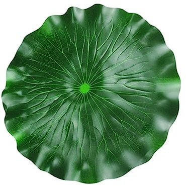 Kisangel 2pcs Realistic Artificial Lotus Leaves Fishpond Lotus Leaf for Aquarium Simulation Decoration