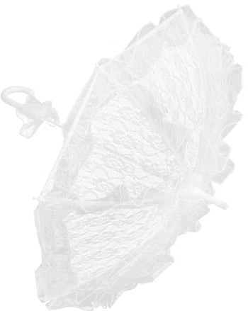 COLLBATH Ombrelle Mariage en Dentelle Blanche Vintage, Fabriquée la Main, Élégante et Légère pour Décoration Photo et Accessoires de Cérémonie