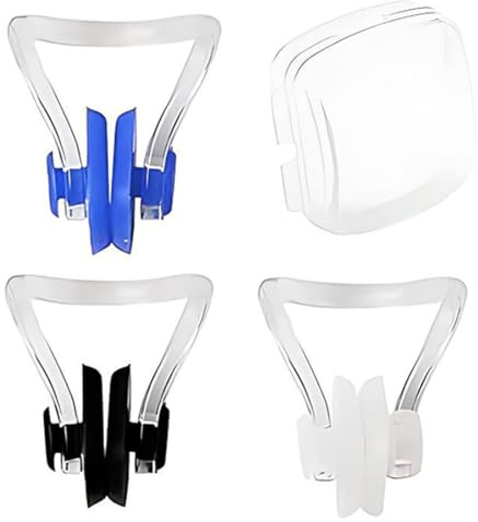 GILWUMO Set de 3 Pinzas para Nariz de Silicona para Nadar – Unisex Adultos & Niños, Suaves para Principiantes, Entrenamiento & Natación Profesional (Negro,Blanco, Azul)
