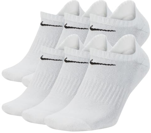 NIKE herr Unisex Nike Everyday Cushion No Show 6 Pair Band Strumpor (6-pack)