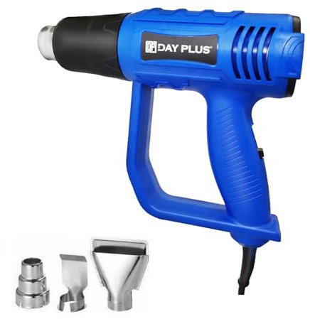 Heat Gun for Painting Stripping, Dual-Temperature 300°C & 600°C, 2000W Electric Hot Air Gun Kit with 4 Nozzle for Remove Paint, Varnish, Crafts, Dissolve Adhesives, Red