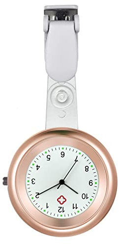 1PCS Schwesternuhr mit einfache Quarzuhr Stethoskop Revers Fob Taschenuhren leicht lesbare Silikonhülle für Arzt Männer Frauen