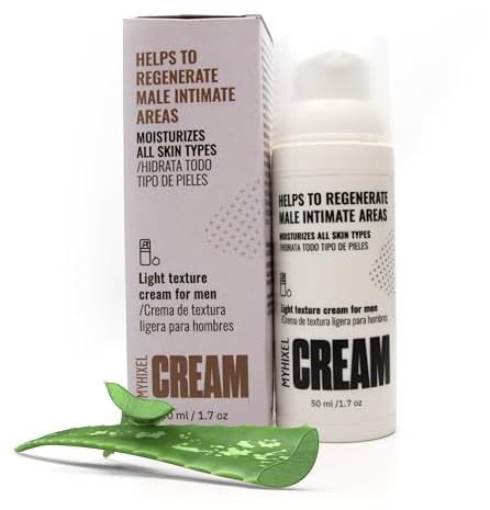 MYHIXEL – Intimkräm för Män | Daglig Återfuktning och Vård för Intimområdet | Med Aloe Vera, Hyaluronsyra och Snigelsekret | Kräm mot Klåda och Torrhet – 50 ml