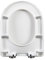 Toilettendeckel D Form, WC Sitz Mit Absenkautomatik, Toilettendeckel Einfache Sauber, Befestigung Oben, Klodeckel Mit Quick-Release-Funktion, Klodeckel WC Deckel,02R 37 * 46cm
