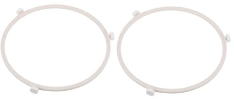 PRETYZOOM 2Pcs Microwave Turntable Ring Support for Microwave Tray, Round Rotating Roller Ring
