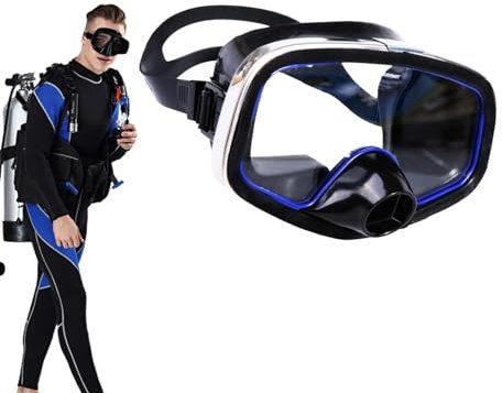 Taucherbrille – Weitsicht Wasserbrille – Schwimmmasken für Erwachsene, großer Rahmen, Schwimmmaske, Tauchausrüstung für Training