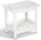 NALONE Corner Shower Stool, HDPE Shower Bench for Inside Shower, Small Shower Chair Seat for Shaving Legs with Storage Shelf, Soap Box and No-Slip Feet (Milk White)