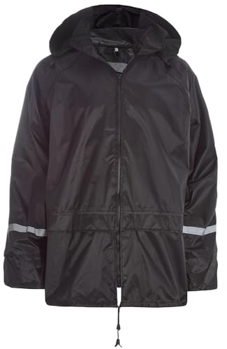 Unisex Adult Hooded Raincoat Kagouls Jacket and Trousers Set - Unisex Men and Women - Waterproof, Breathable, Lightweight Rain Set - Consists of Hood,Front zip, 2 Front Pockets and more