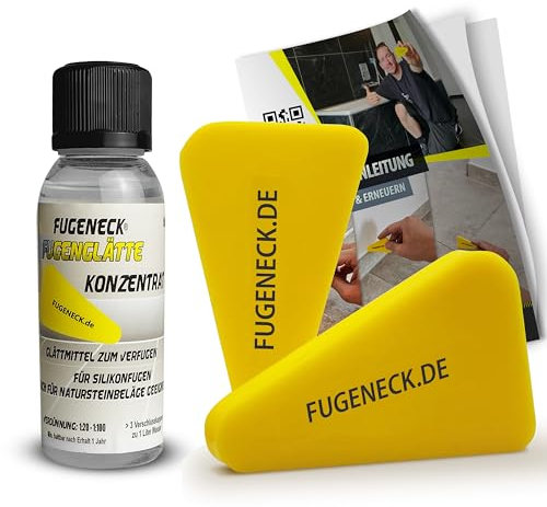 FUGENECK® - Das perfekte Fugenabzieher Set mit allem was du brauchst - Für Anfänger und Profis mit Anleitung (FUGENECK + 50ml Glättkonzentrat)