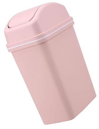 Cubo de basura moderno con tapa oscilante, cubo de basura con tapa superior para múltiples ajustes