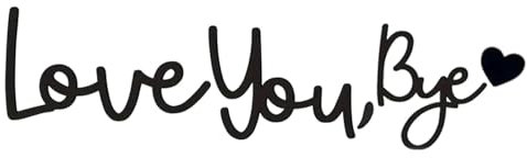 Love You Bye Skylt Romantisk Dekorativ Kreativ Multifunktionell