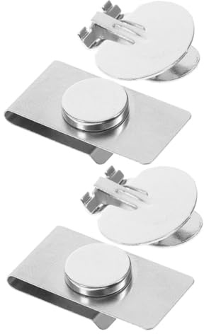 TEMPNAP Soporte de Collar Magnético Invisible de Acero Inoxidable, Diseño Antiswing, 2 Pares para Corbatas de Hombre, Clip Magnético Durable para Uso Formal y Diario
