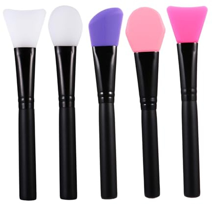 NOLITOY 5 Piezas Cepillos de Silicona para Mascarilla Facial Cepillo de Silicona para Mascarilla para Uso Doméstico o Spa