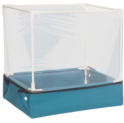 LIANFOND Svampplanteringslåda, transparent mini-växthus för suckulentväxter, 40 x 30 x 40 cm, med valfritt solskyddskåpa