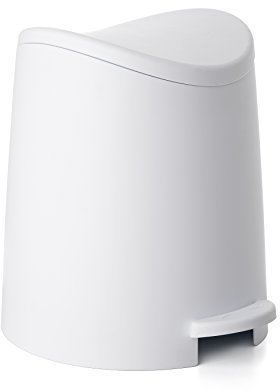 TATAY Cestino Bagno con Pedale Standard 3L | Design Pratico e Funzionale | Plastica di Alta Qualità | Compatto e Facile da Usare | Prodotto in Spagna | 19x21,8x22,1cm – Bianco