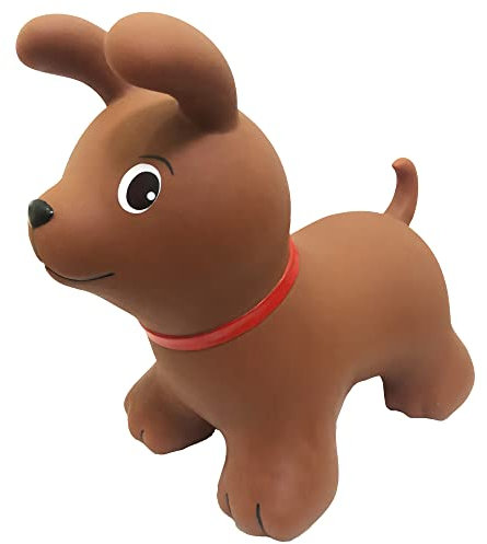 Gerardo's Toys My First Jumpy Hüpfspielzeug Hund für drinnen und draußen, Hüpftier Kinder, Tragfähigkeit bis 100 kg, Hochwertige Qualität, Inklusive Luftpumpe